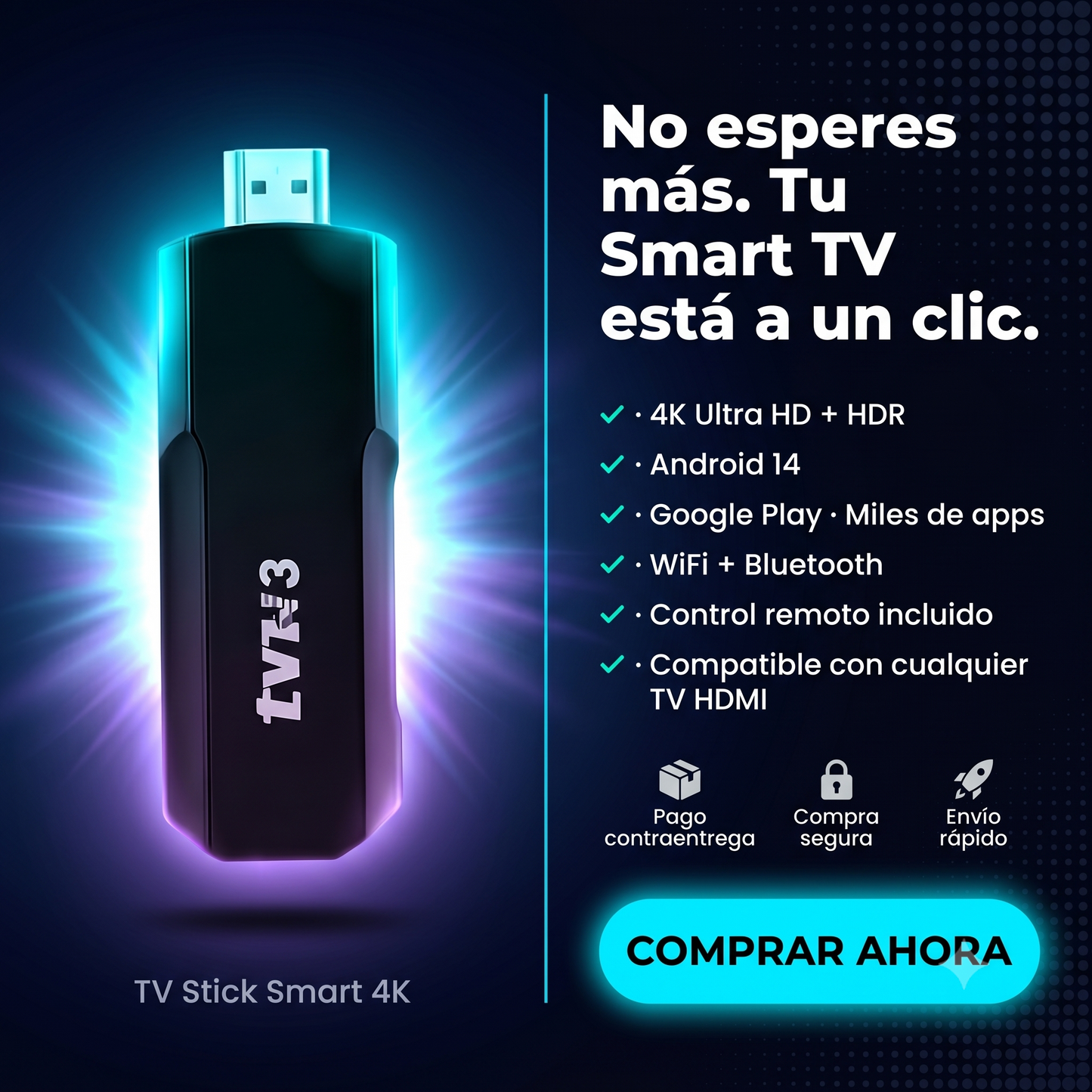 ¡Todo tu entretenimiento, a solo un clic de distancia! - TV STICK SMART 4K
