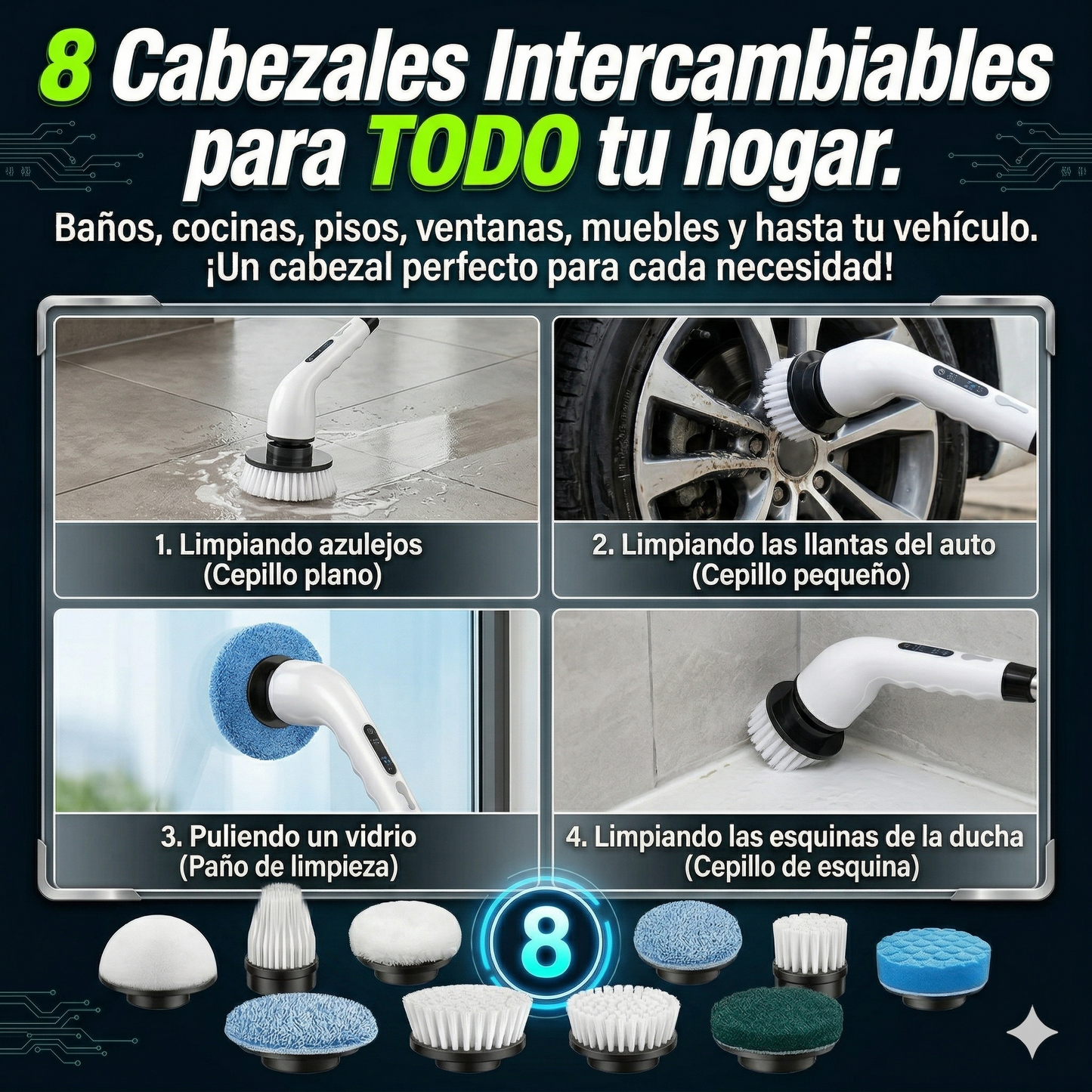 El sistema de limpieza que está revolucionando los hogares - CEPILLO MULTIUSOS 9 EN 1