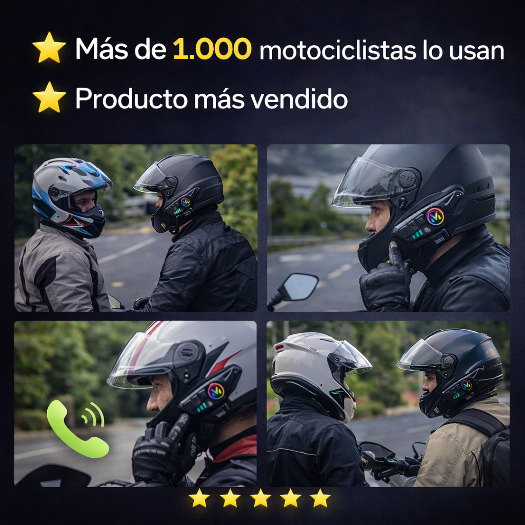 El copiloto inteligente que tu casco necesitaba - INTERCOMUNICADOR BLUETOOTH