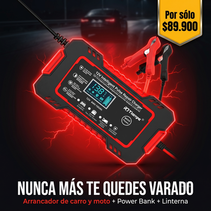 Poder absoluto e independiente. 12V de potencia bruta para dominar cualquier emergencia en el asfalto - INICIADOR DE BATERÍA PORTÁTIL