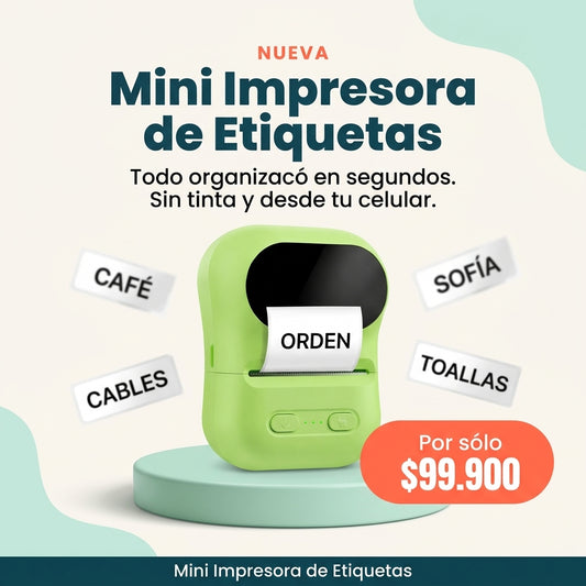 Mini Impresora de Etiquetas Bluetooth
