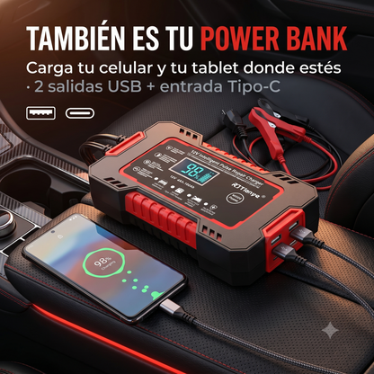 Poder absoluto e independiente. 12V de potencia bruta para dominar cualquier emergencia en el asfalto - INICIADOR DE BATERÍA PORTÁTIL