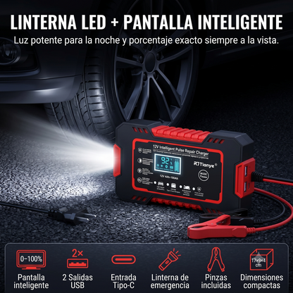 Poder absoluto e independiente. 12V de potencia bruta para dominar cualquier emergencia en el asfalto - INICIADOR DE BATERÍA PORTÁTIL