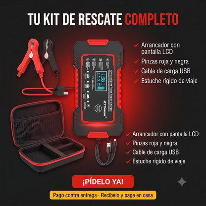Poder absoluto e independiente. 12V de potencia bruta para dominar cualquier emergencia en el asfalto - INICIADOR DE BATERÍA PORTÁTIL