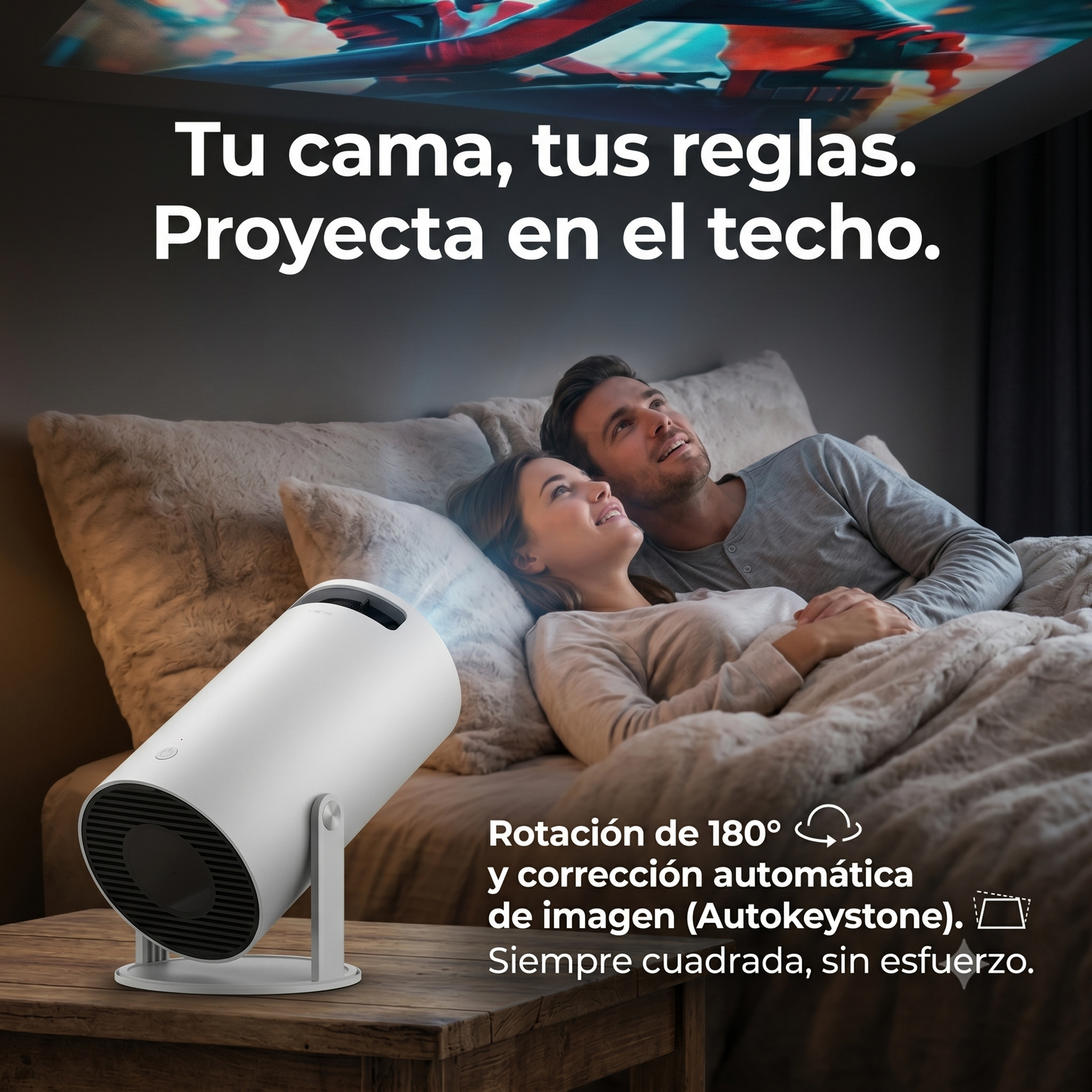 Proyector SmartVision Ultra HD - Tu Smart TV de 130" Portátil
