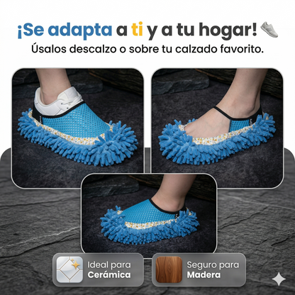 ¡Limpia tu casa sin darte cuenta! - ZAPATOS LIMPIADORES DE MICROFIBRA