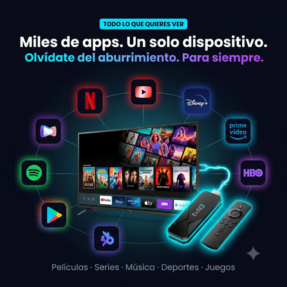 ¡Todo tu entretenimiento, a solo un clic de distancia! - TV STICK SMART 4K