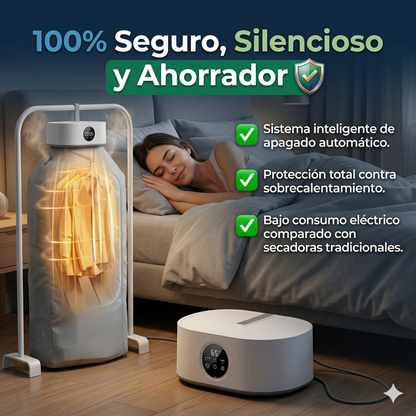 SECADORA DE ROPA PORTÁTIL 360°: ¡Tu ropa lista y sin arrugas en minutos!