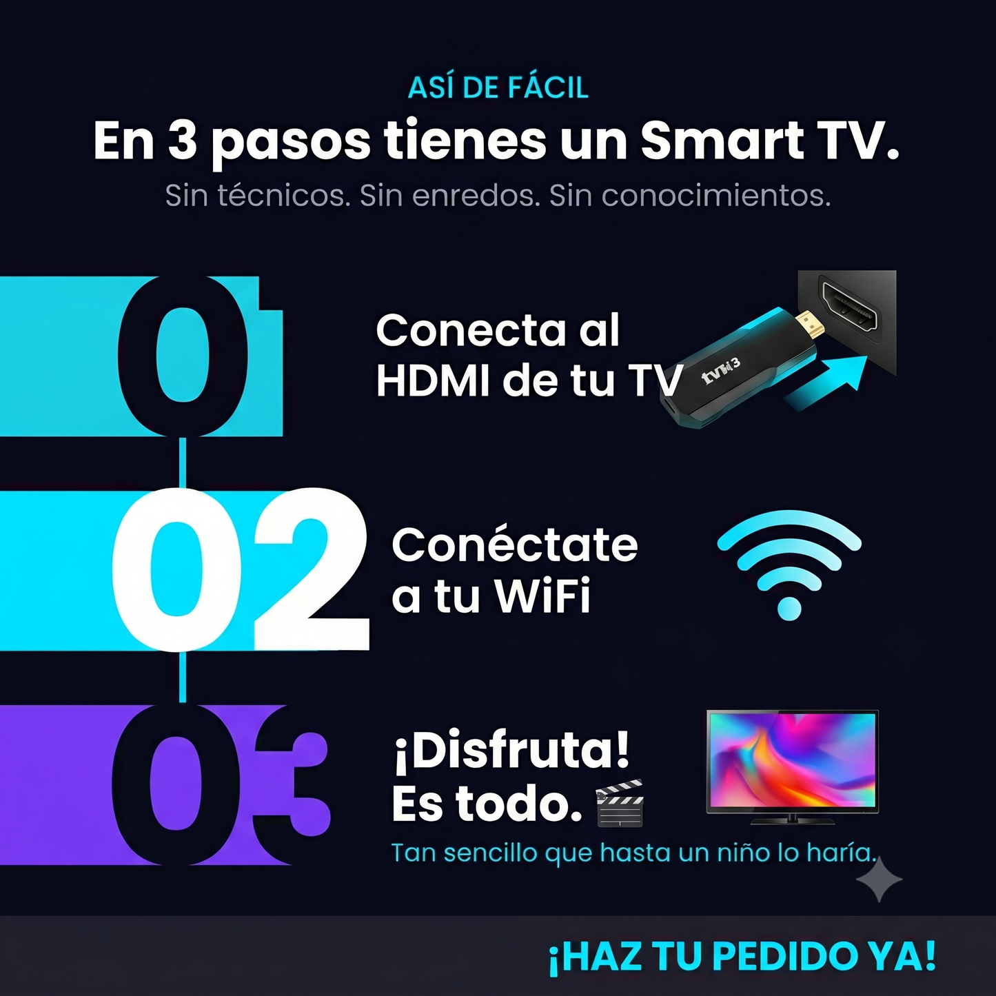 ¡Todo tu entretenimiento, a solo un clic de distancia! - TV STICK SMART 4K