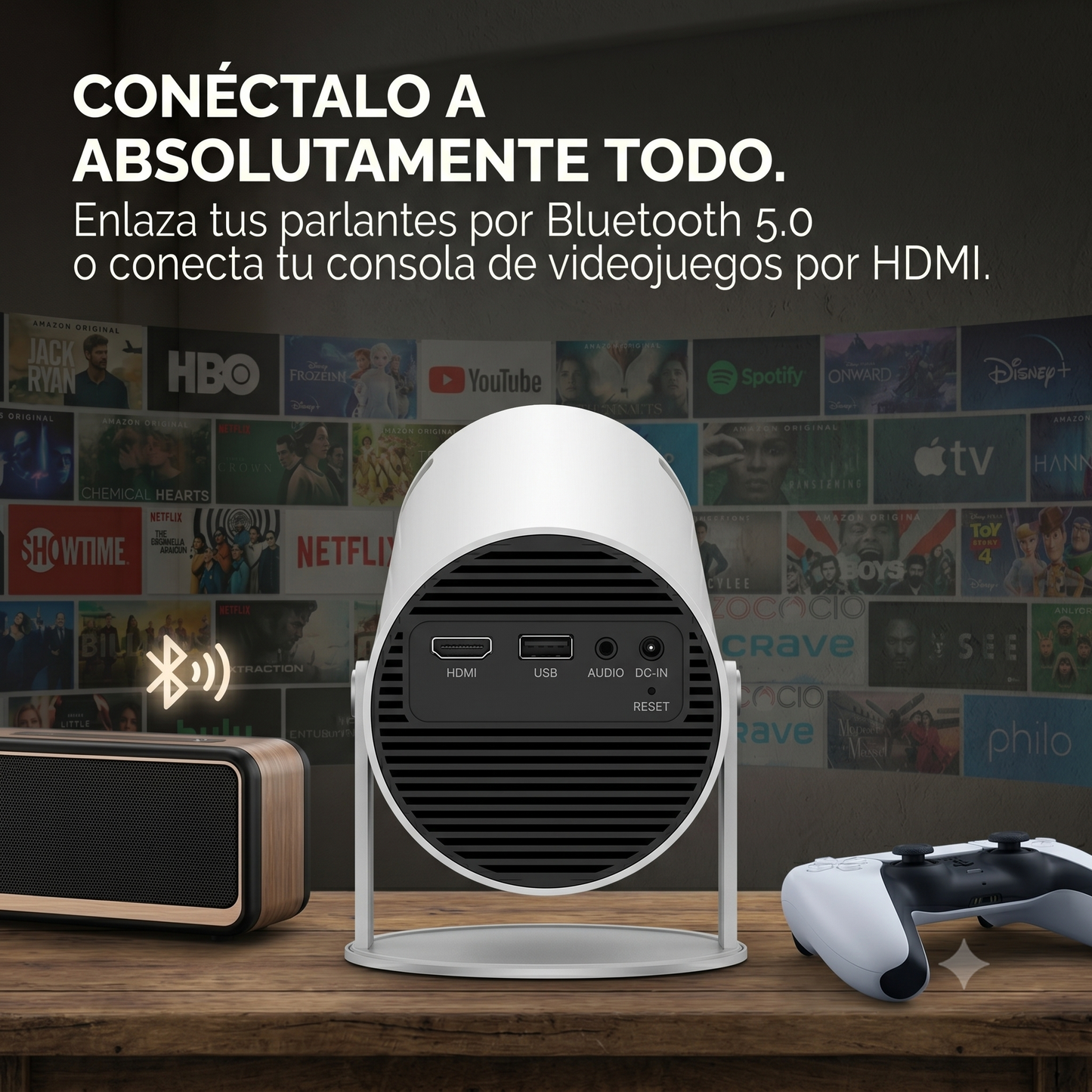 Proyector SmartVision Ultra HD - Tu Smart TV de 130" Portátil