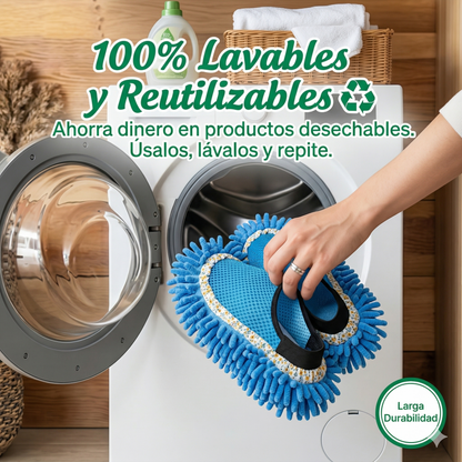 ¡Limpia tu casa sin darte cuenta! - ZAPATOS LIMPIADORES DE MICROFIBRA