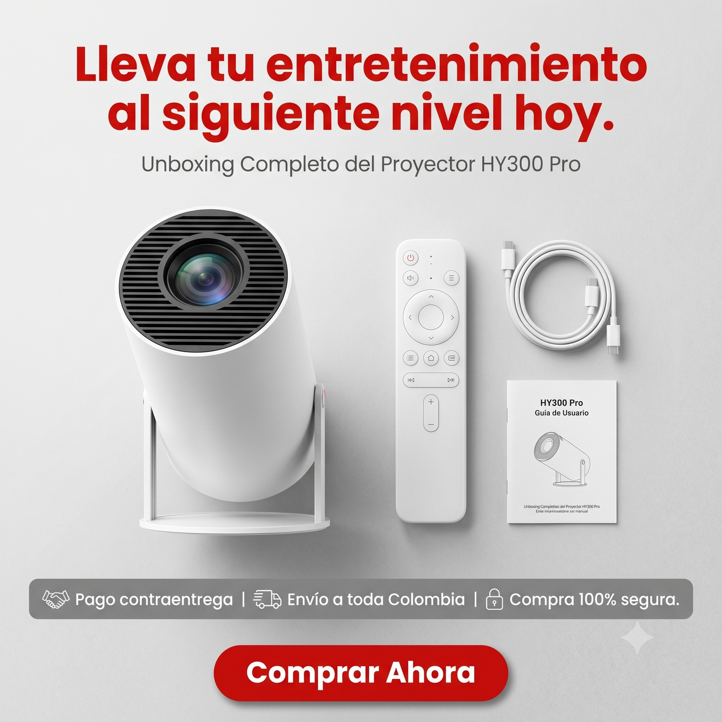 Proyector SmartVision Ultra HD - Tu Smart TV de 130" Portátil