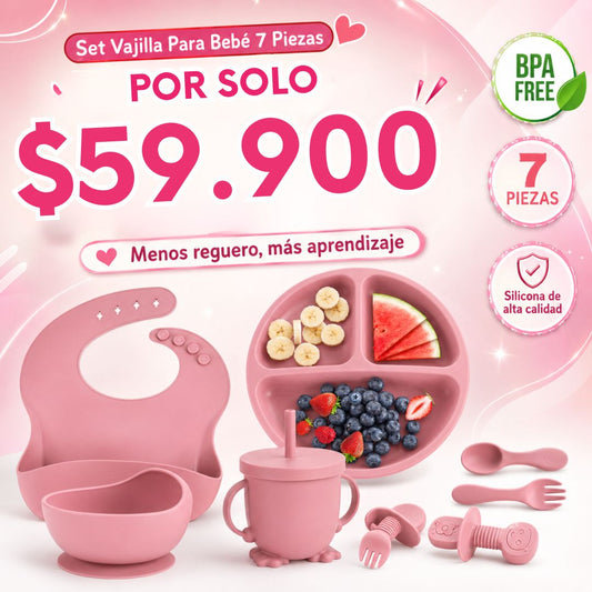 Set Vajilla Para Bebe 7 Piezas